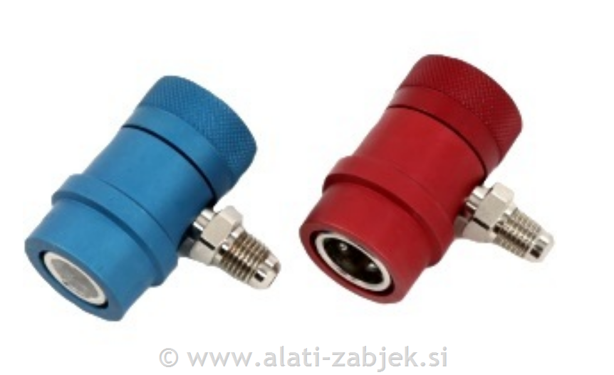 Pair of quick connectors for air conditioners for R134 SPIN