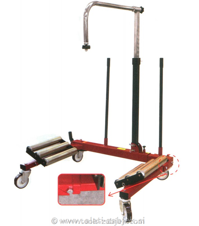 Jack for truck wheels assembly 