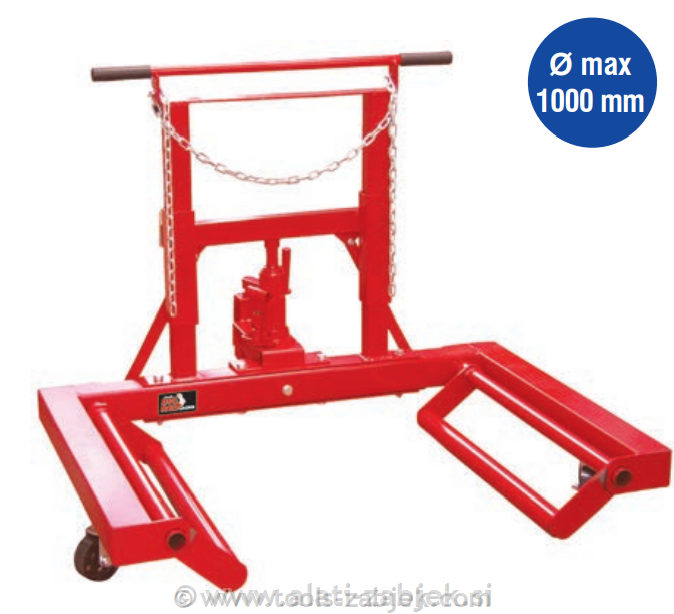 Jack for truck wheels assembly 