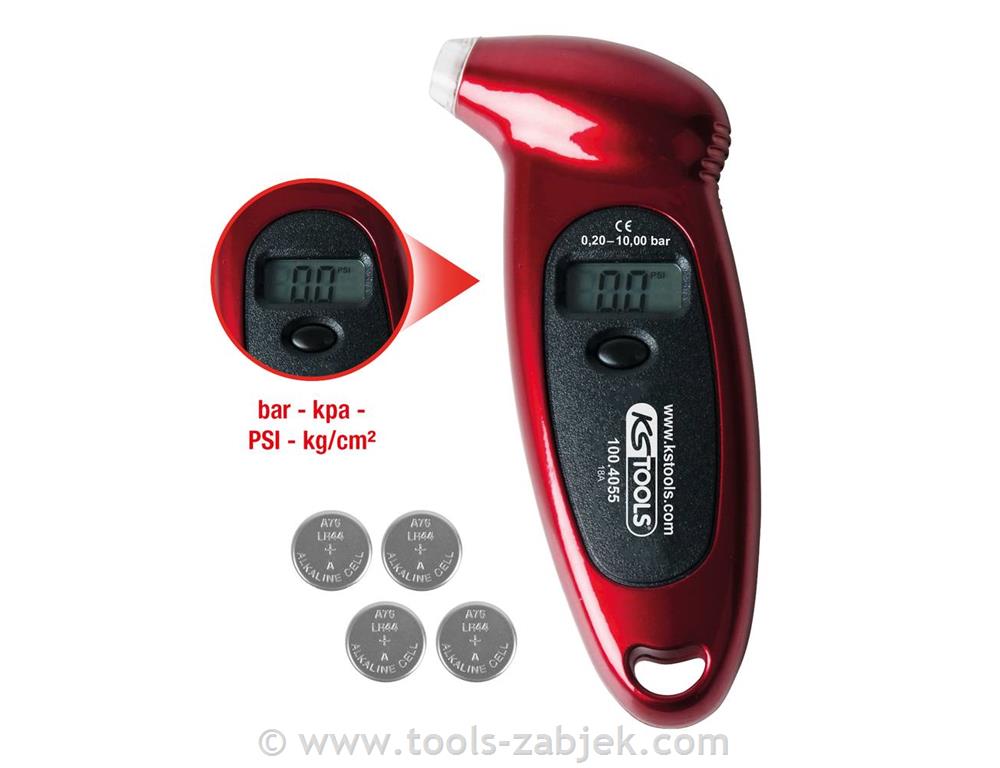 Digital tire pressure gauge 100.4055 KS TOOLS