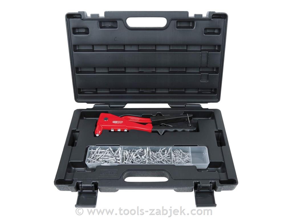 205-piece set of blind rivets with riveting pliers 270 mm KS TOOLS