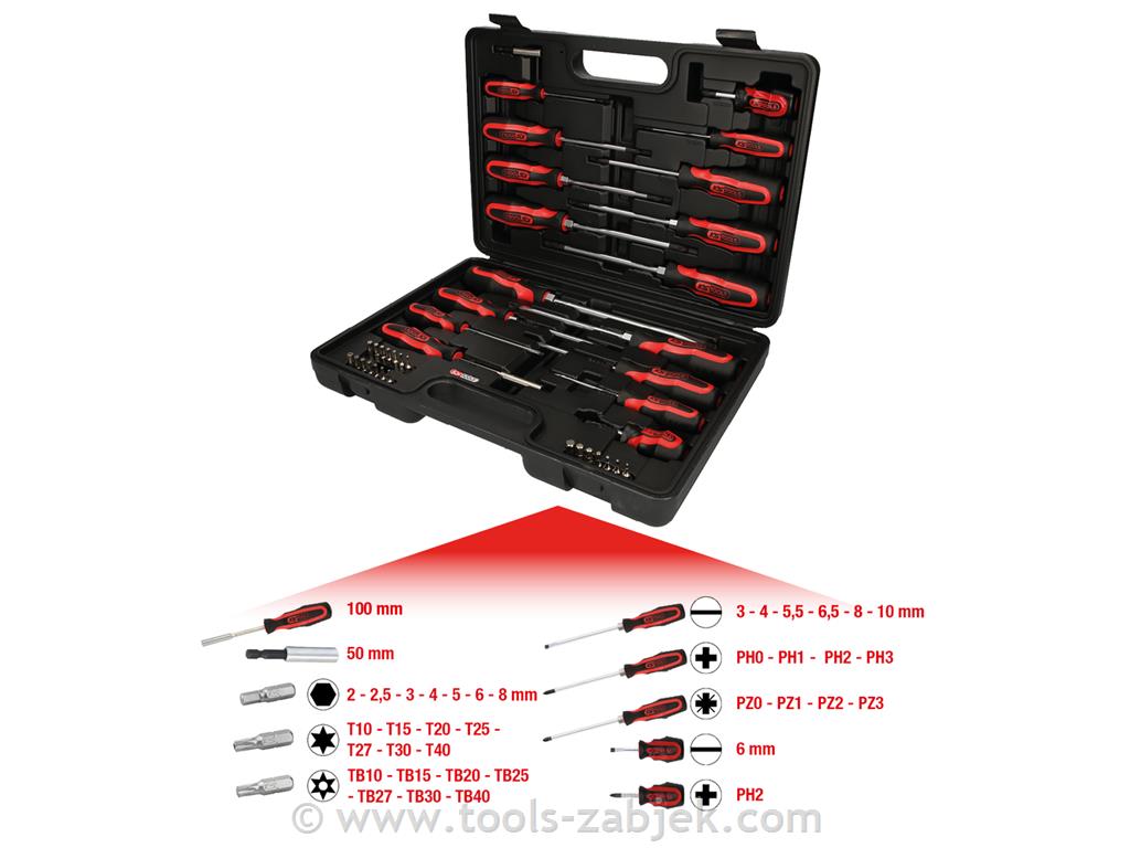 Screwdriver and bit set KS TOOLS