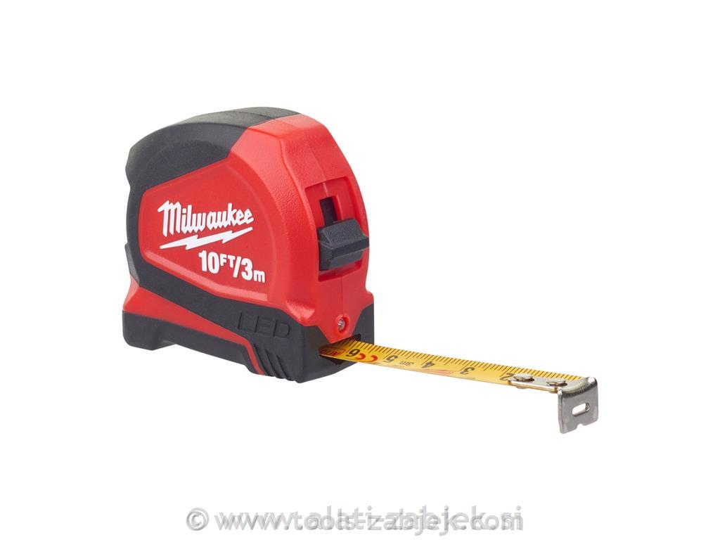 Tape Measure With Les Light 3m MILWAUKEE