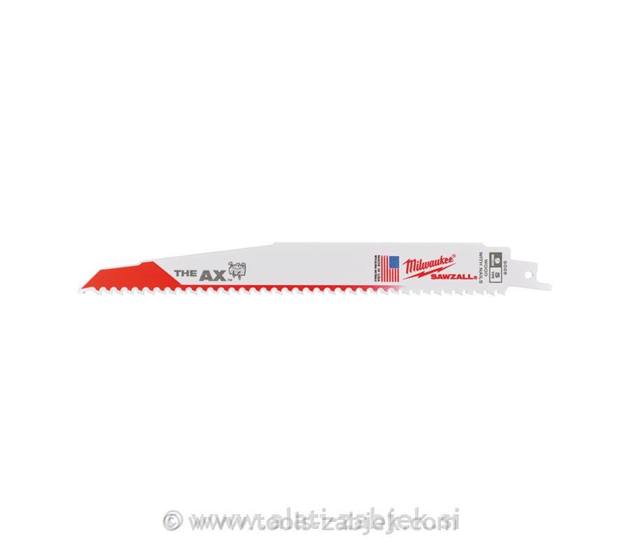 Wood with nails: Heavy duty AX™demolition blades 230mm x 5 Tpi - 5 pc MILWAUKEE