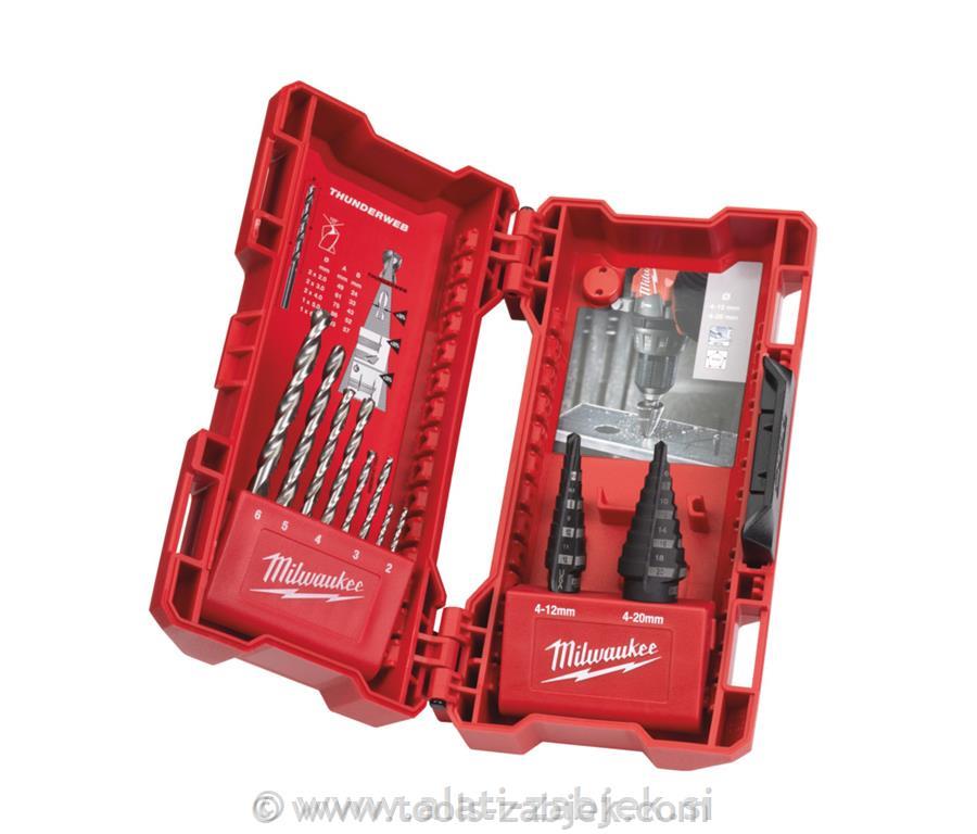 Step Drill+ThW HSSG Combo Set-10pc MILWAUKEE