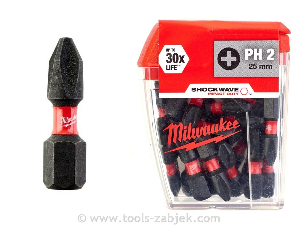 1/4" cross screwdriver bits SHOCKWAVE MILWAUKEE