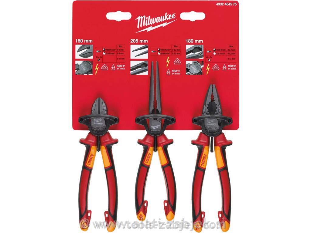 Vde Plier Set 3-Piece MILWAUKEE