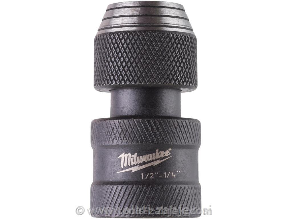 Adaptor 1/2" square - 1/4" hex MILWAUKEE