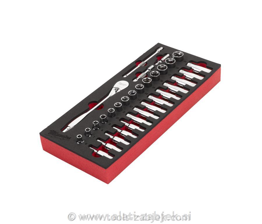 3/8 Ratch Socket Set Foam Insert 32pcs MILWAUKEE