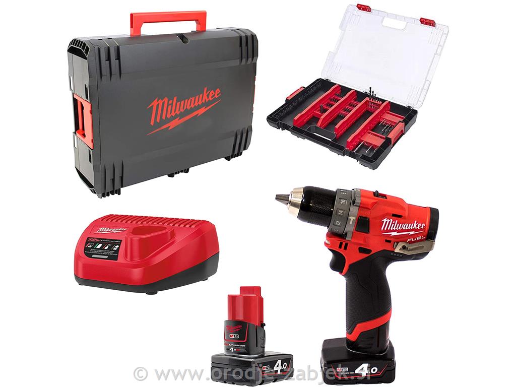 Cordless impact drill driver with M12 bits FPD-402XA FUEL MILWAUKEE