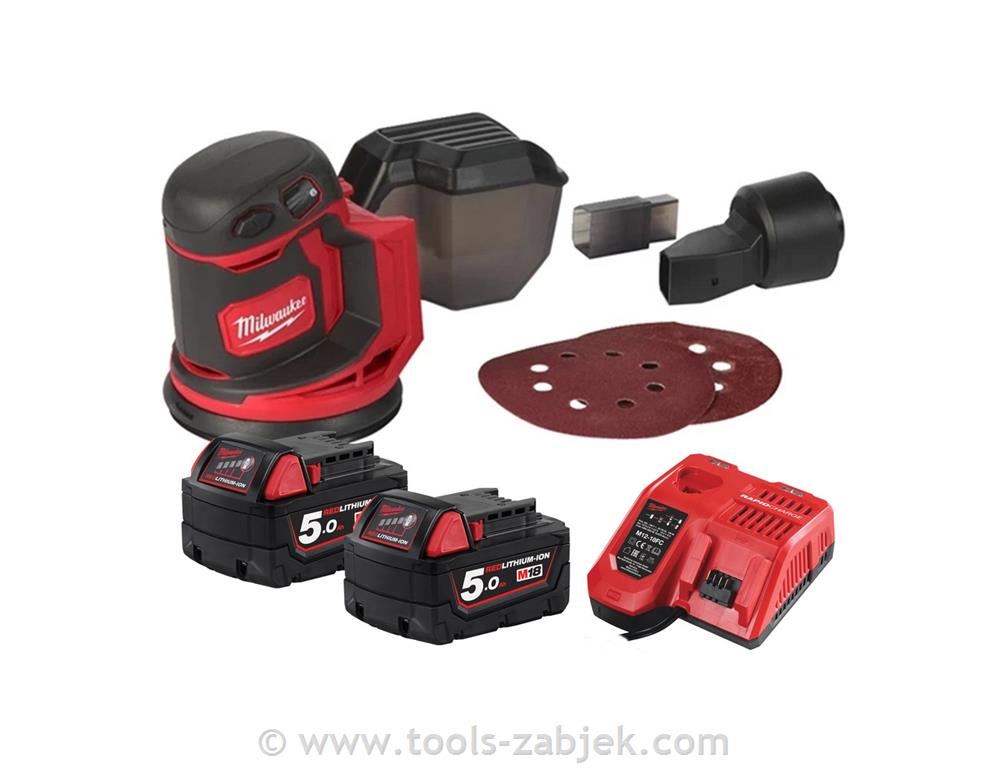 Cordless orbital sander M18 BOS125-502B MILWAUKEE