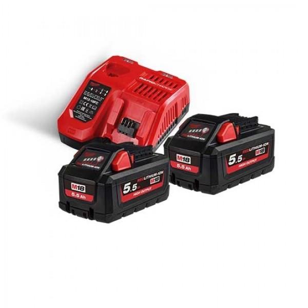 2-battery pack M18 HNRG-552 Li-Ion 2xAku MILWAUKEE