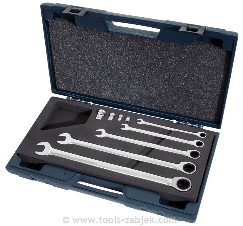 Ratchet spanner set 8-19 mm 