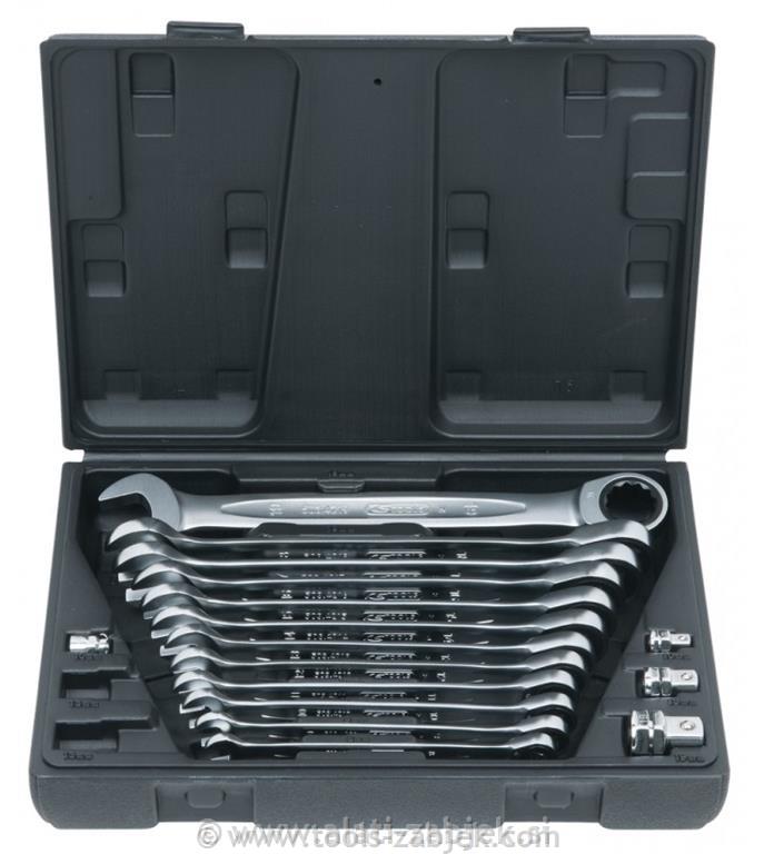 Ratchet spanners in set, 8-19 mm KS TOOLS