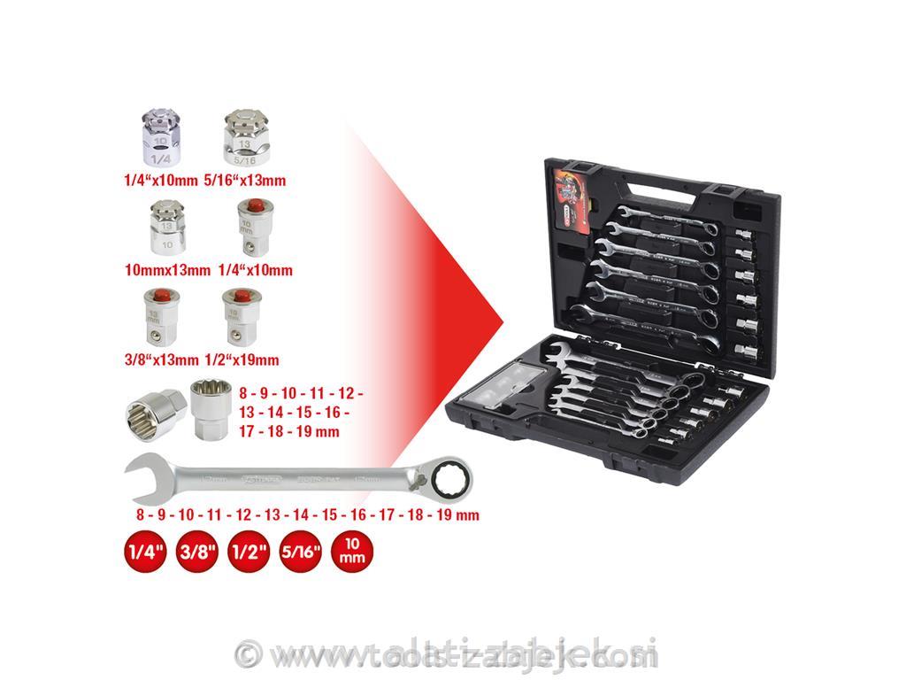 30-piece set of combination spanner 8-19mm KS TOOLS