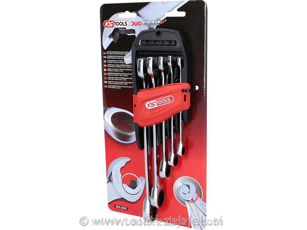 DUO GEARplus® 5-piece combination ratchet spanner set KS TOOLS