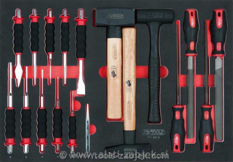 1/1 I Pin punch, hammer and file set KS TOOLS