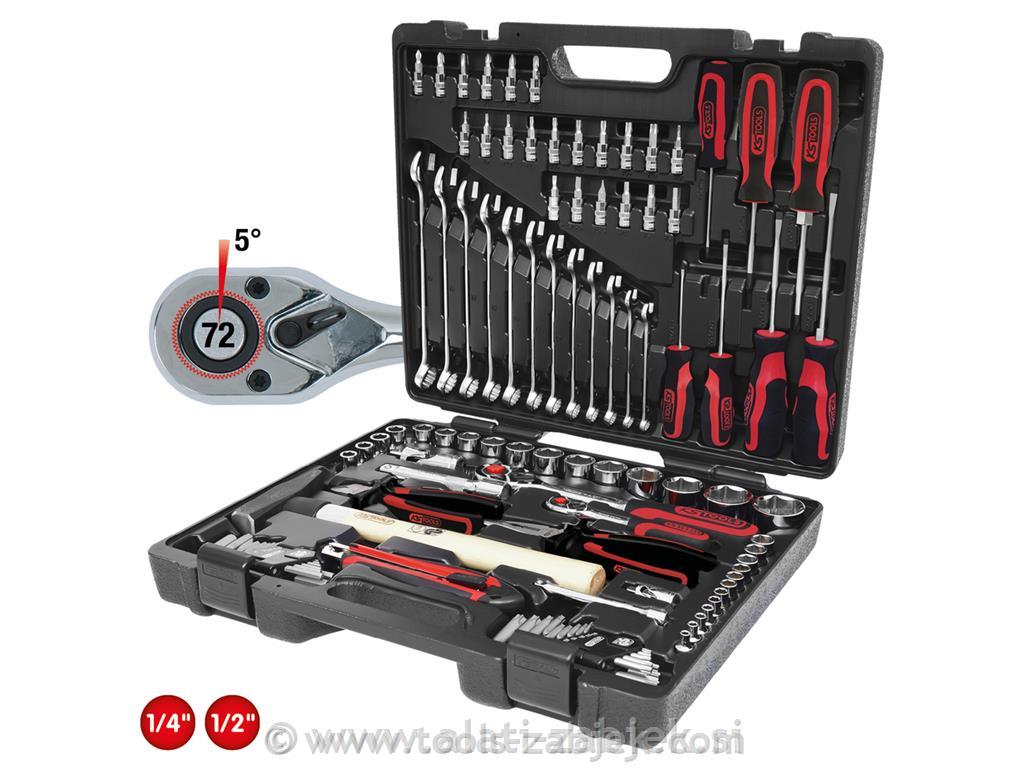 97-delni 1/4"+1/2" CHROMEplus komplet univerzalnih orodij KS TOOLS