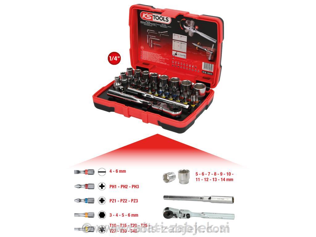 1/4" TORSIONpower, 33-piece set KS TOOLS