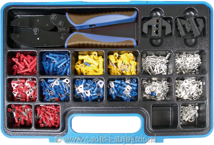 Crimping pliers set with cable lug, 1000pcs BGS TECHNIC