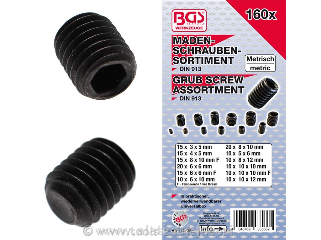 160-piece stud bolts set BGS TECHNIC