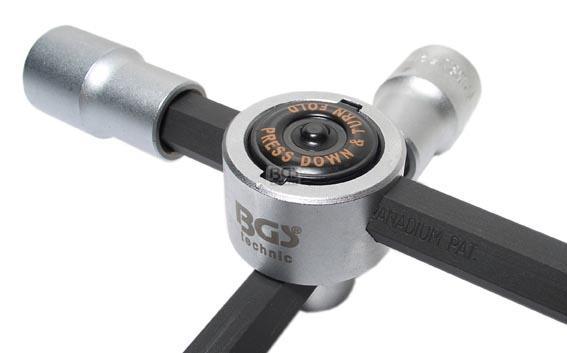 Wheel wrench for trucks 24x27x32x3/4" BGS TECHNIC