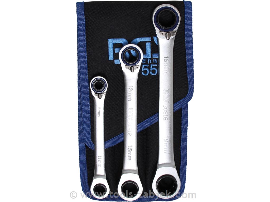 Ratchet ring wrench set 8-19mm BGS TECHNIC