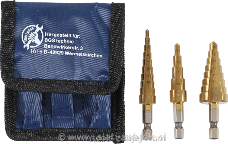 3-piece HSS drill bit set BGS TECHNIC