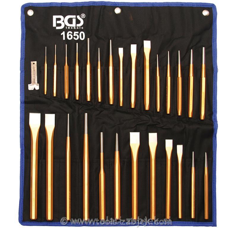 Flat chisel and pin punch set BGS TECHNIC