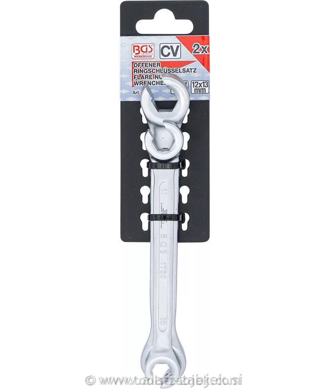 Double open end spanner, 10x11, 12x13 mm BGS TECHNIC