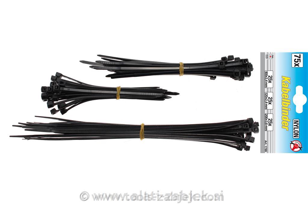 75-piece set of ties 100-200 mm BGS TECHNIC