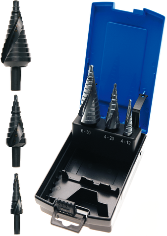 Set of step drill bits 4 - 30 mm BGS TECHNIC