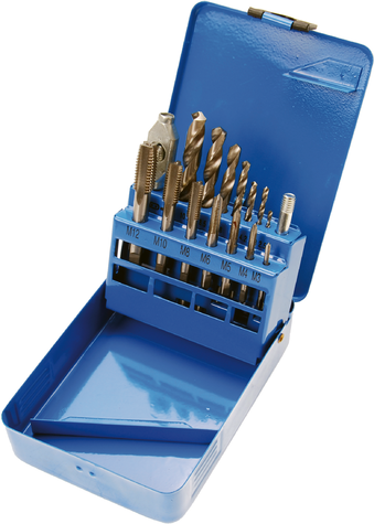16-piece set of drill bits M3 - M12 / 2.5 - 10.2 mm HSS BGS TECHNIC