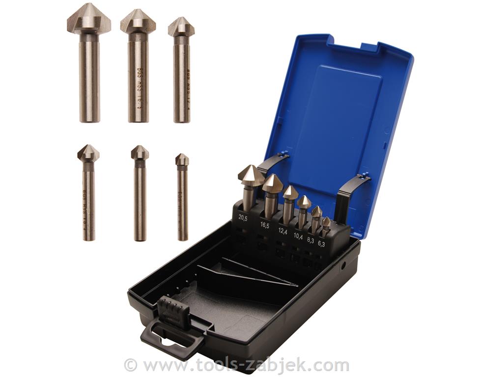 Countersink drill bit, 6-piece, HSS BGS TECHNIC