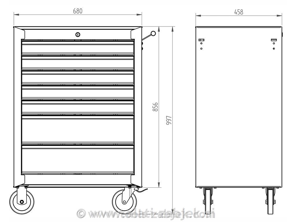 7-drawer tool trolley BGS TECHNIC