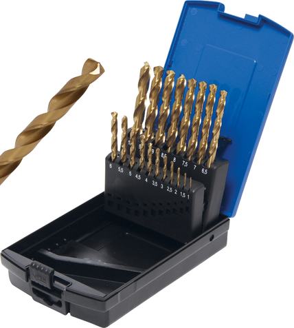 19-piece set of drill bits 1-10 mm HSS-G BGS TECHNIC