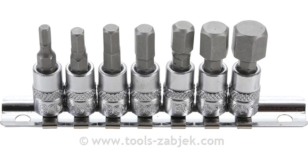 6-point bit socket set 1/4" BGS TECHNIC