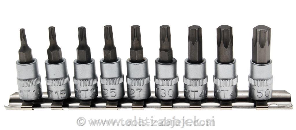 Socket set 1/4" T10-T50 BGS TECHNIC