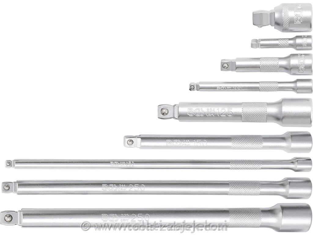 Extension bar set 1/4", 3/8 ",1/2 " BGS TECHNIC