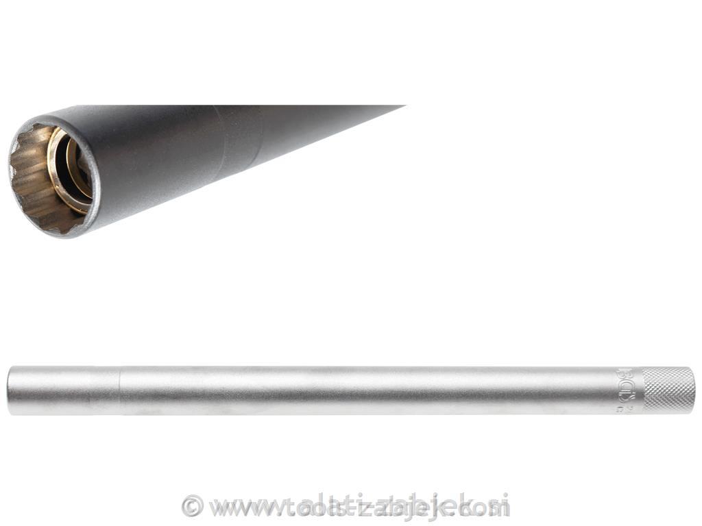 Spark plug socket 14 mm, 12-point, 3/8",250 mm long BGS TECHNIC