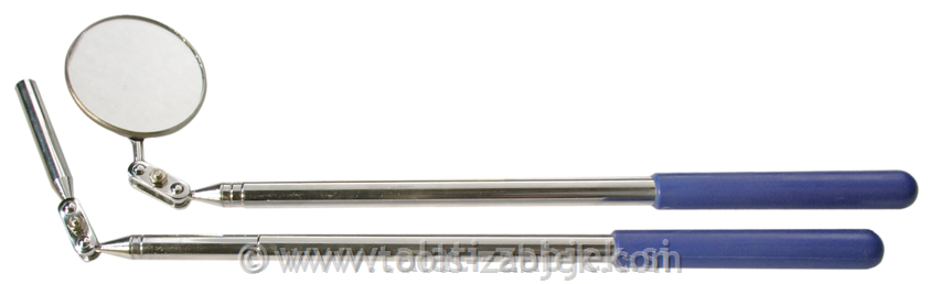2-piece set of inspection mirrors with magnet and LED lights BGS TECHNIC