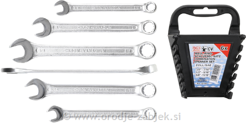 Combination spanner set, inch sizes, 3/8-11/16 BGS TECHNIC