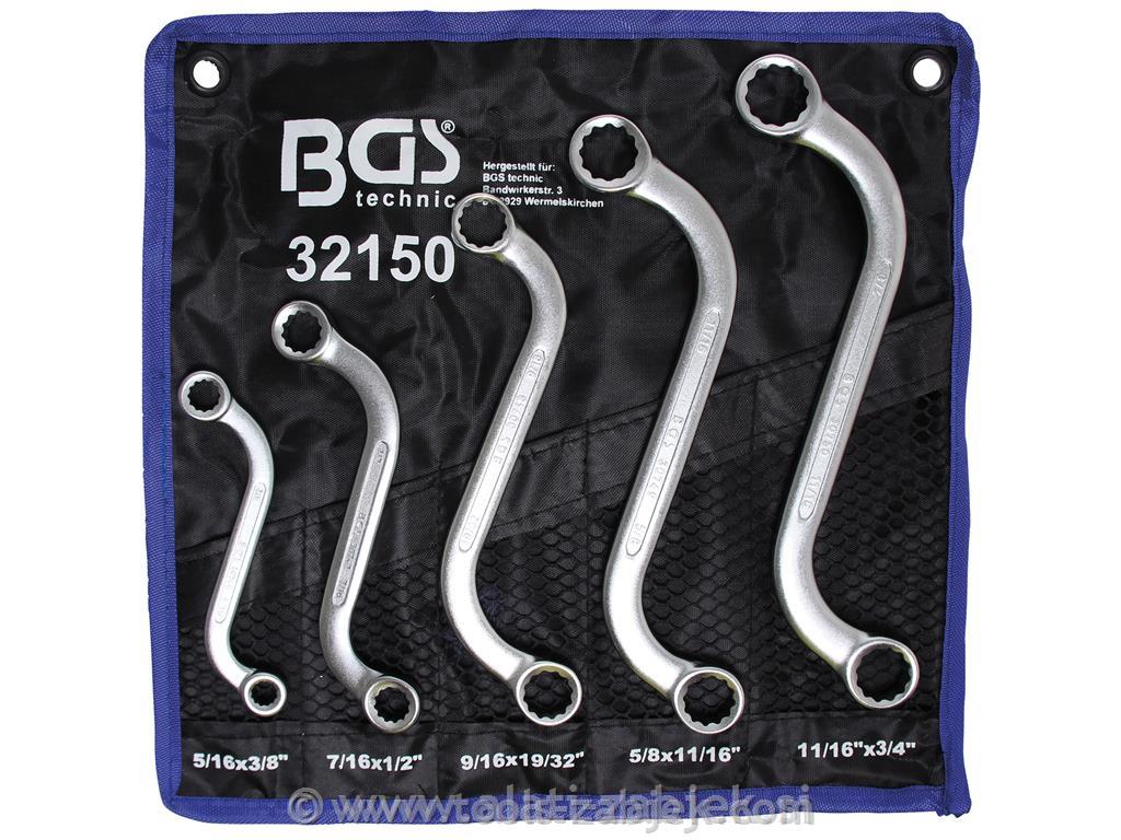 Ring spanner set 3/8" - 3/4" BGS TECHNIC