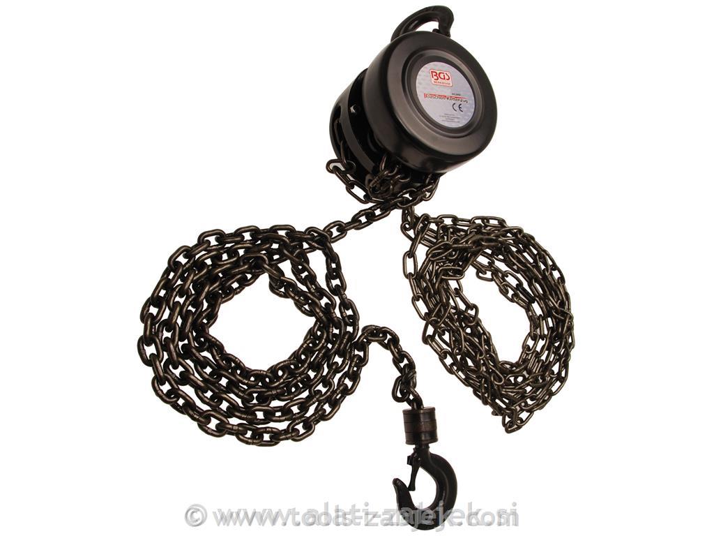 Chain hoist with lifting height 2,5 m, load capacity 1 ton BGS TECHNIC