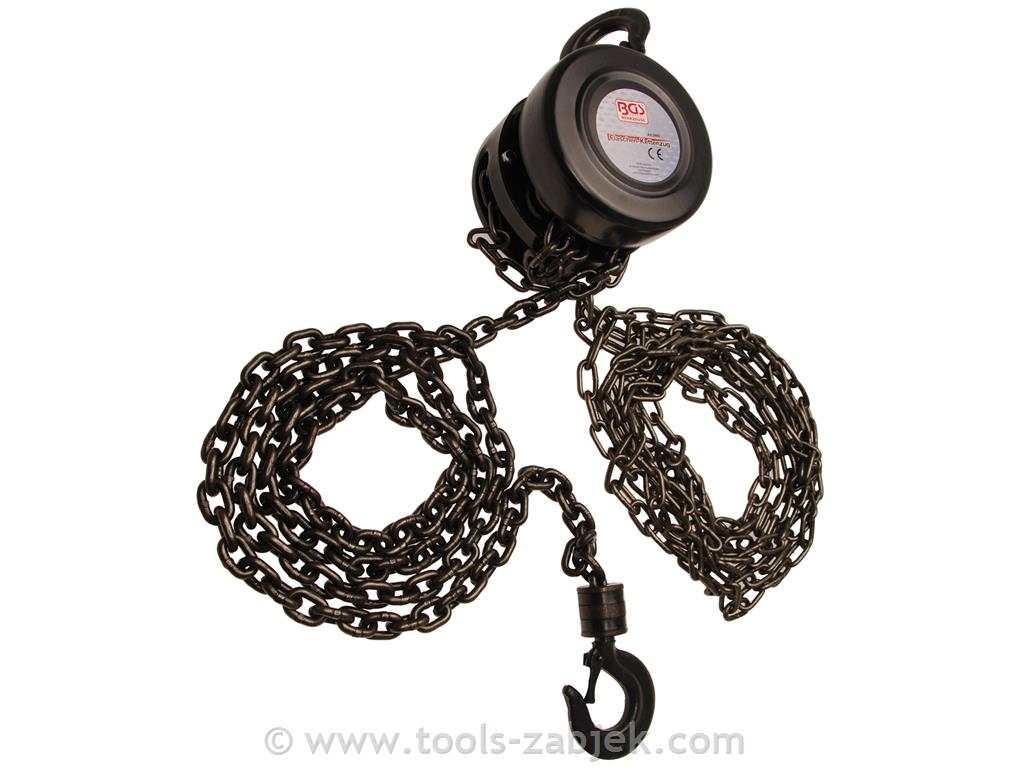 Chain hoist with lifting height 2,5 m, load capacity 2 tons BGS TECHNIC
