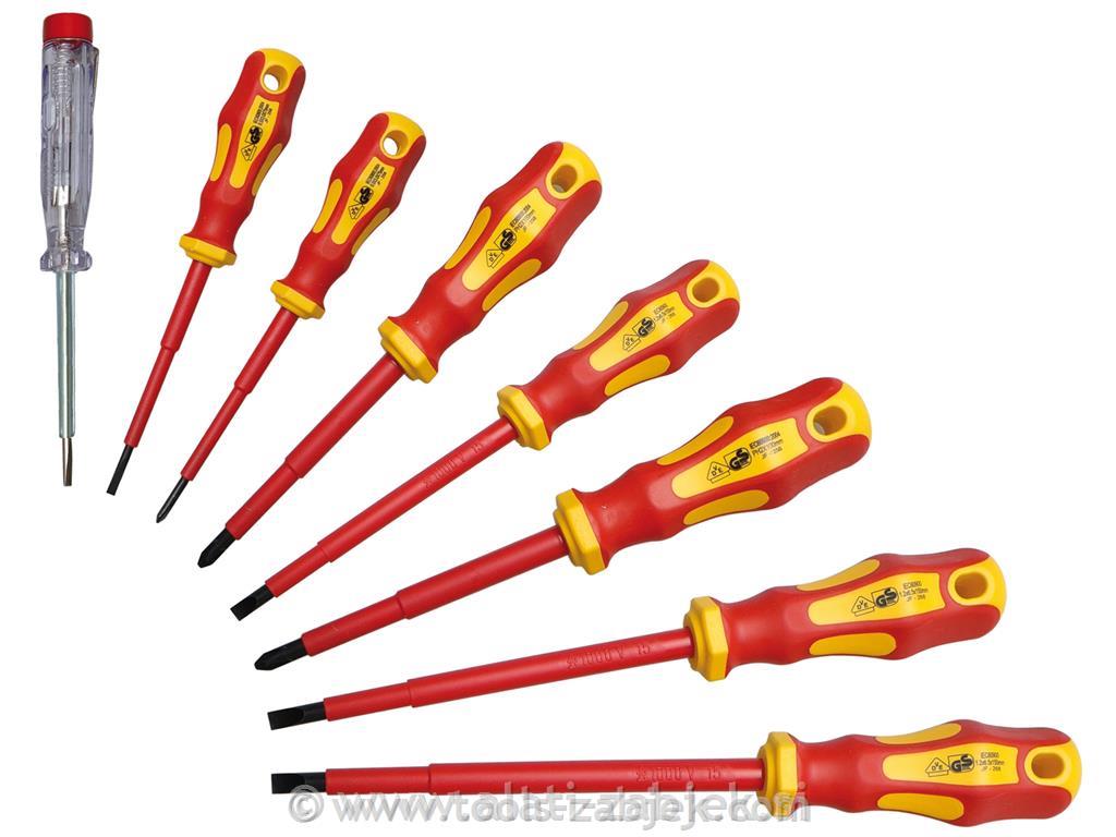 8-piece set of VDE screwdrivers BGS TECHNIC