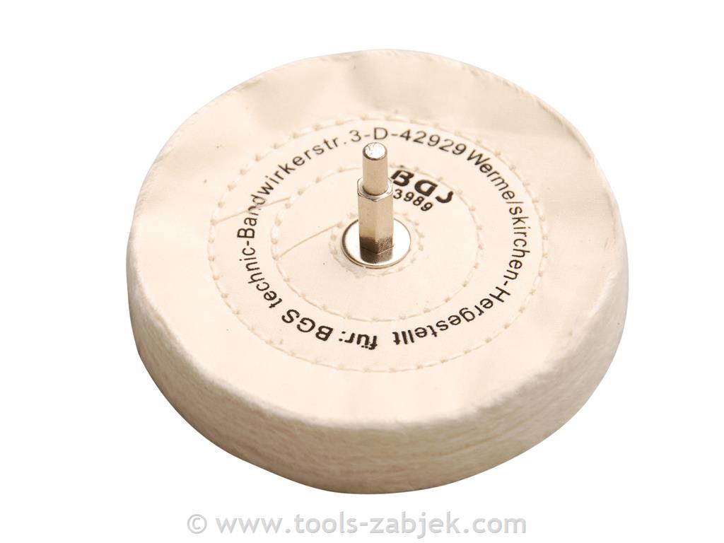 Polishing disc with 6 mm clamping shaft BGS TECHNIC