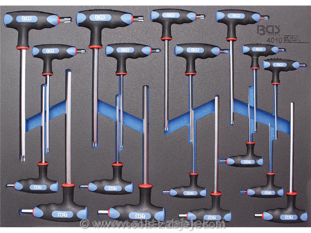 1/1 T-handle wrenches - internal hexagonand Torx BGS TECHNIC