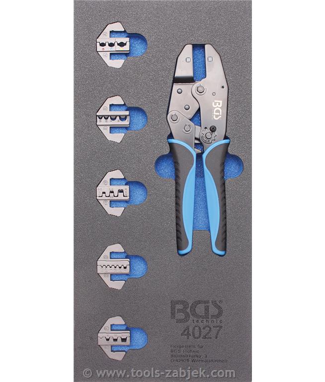 1/3 Set of crimping pliers with attachments, 11-piece BGS TECHNIC