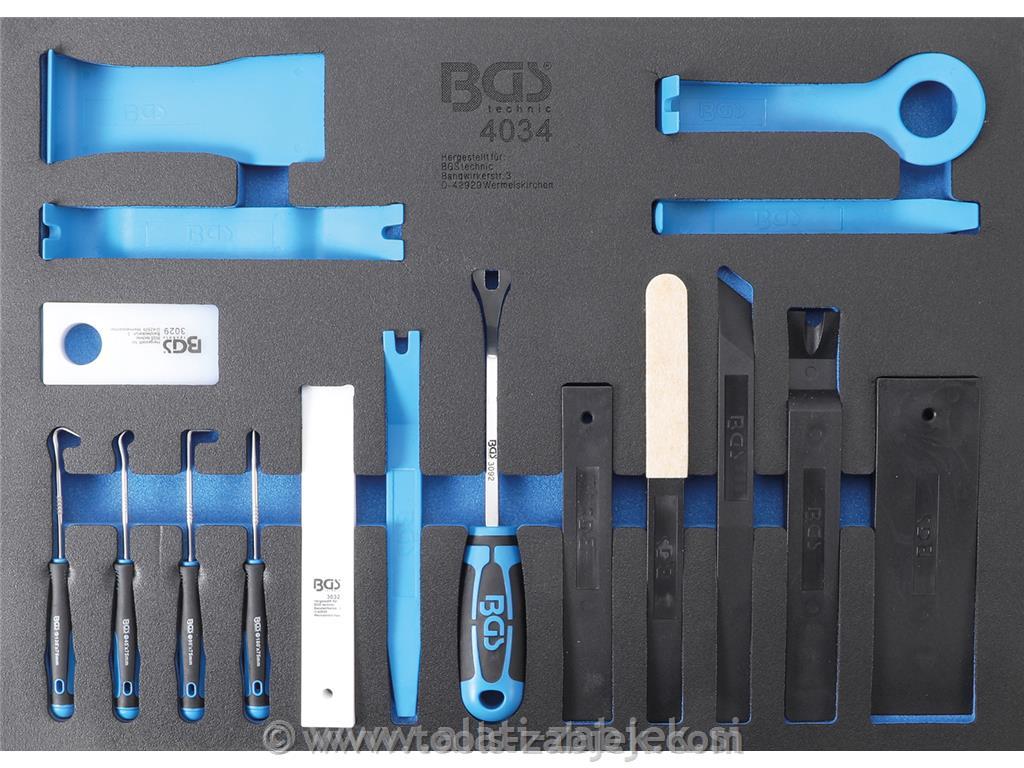 1/1 Set of hooks and wedges, 17-piece, BGS TECHNIC